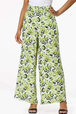 Floral Buckle Waist Pants