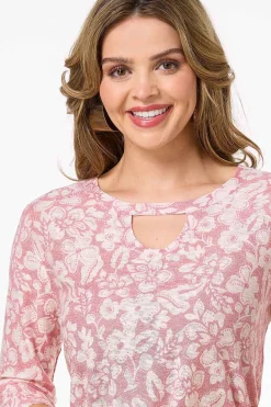 Floral Cutout Tunic
