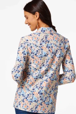Floral Linen Blazer