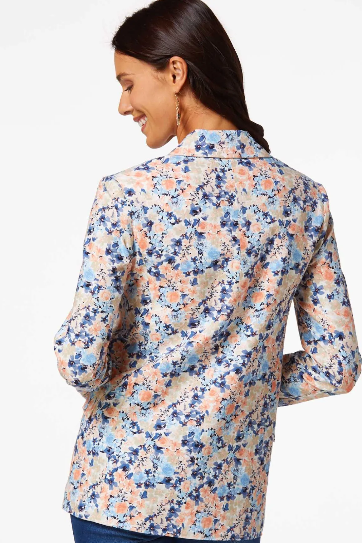 Floral Linen Blazer