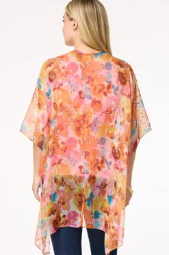 Floral Metallic Kimono