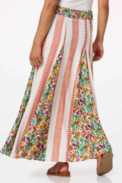 Floral Panel Maxi Skirt