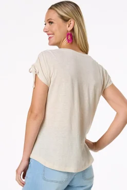 Floral Ruched Shoulder Top