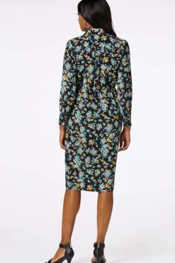 Floral Side Knot Midi Dress