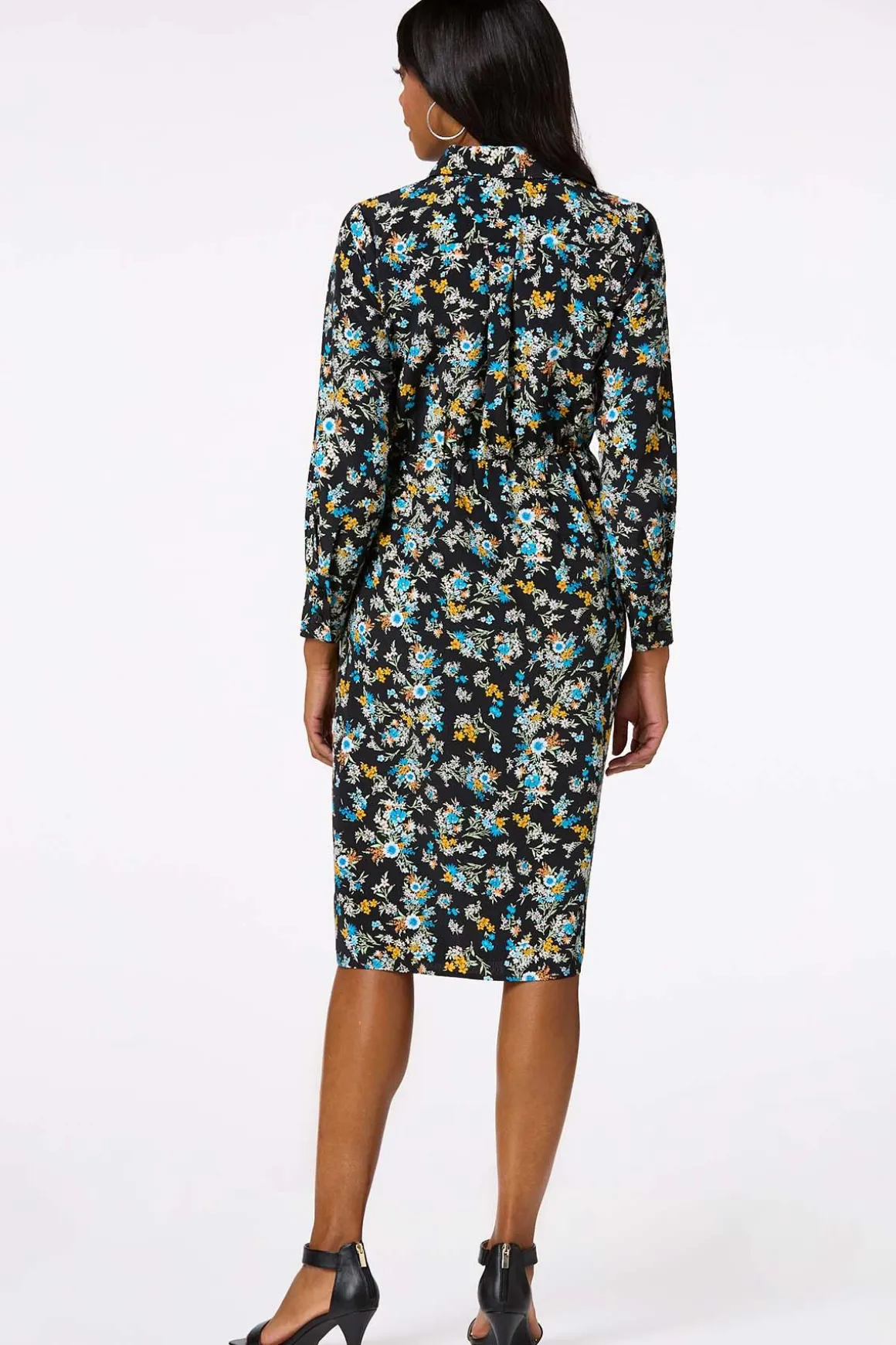 Floral Side Knot Midi Dress