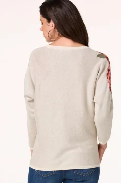 Floral Sleeve Sweater