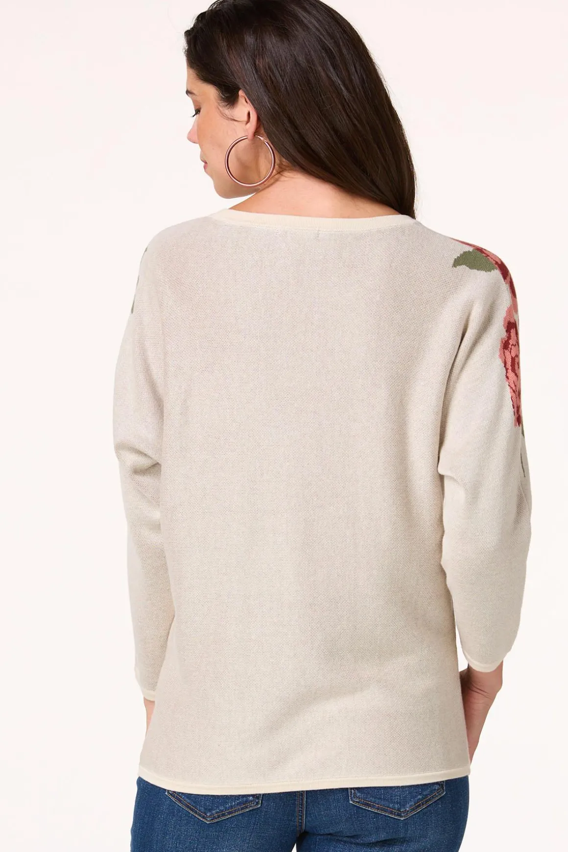 Floral Sleeve Sweater