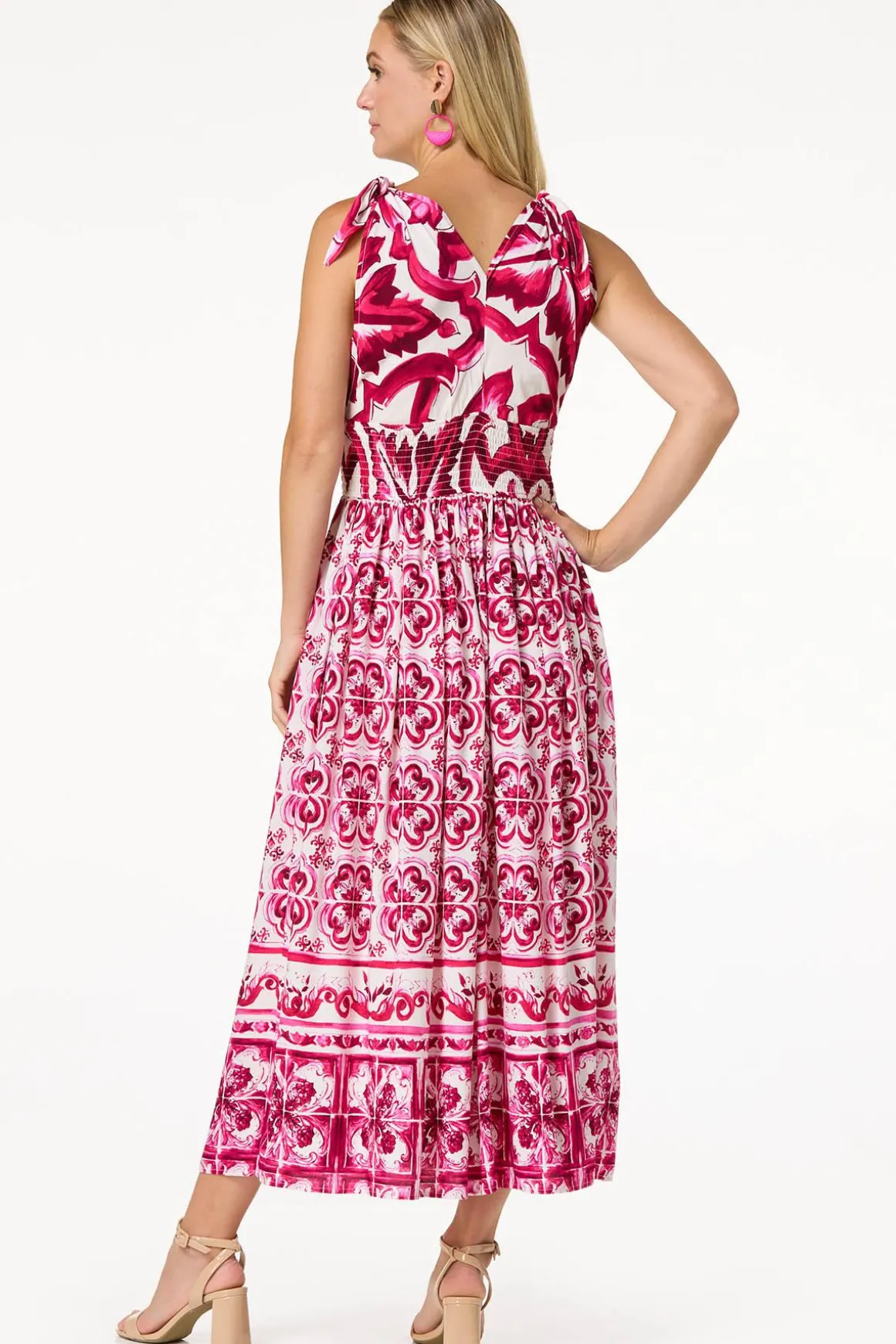 Floral Tile Maxi Dress