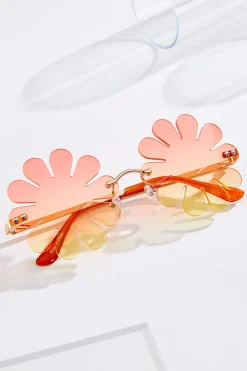 Flower Rimless Sunglasses