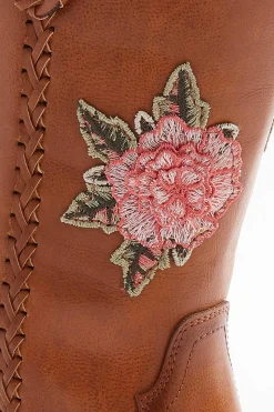 Flower Western Boots