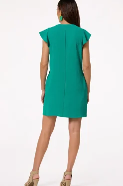 Flutter Sleeve Shift Dress