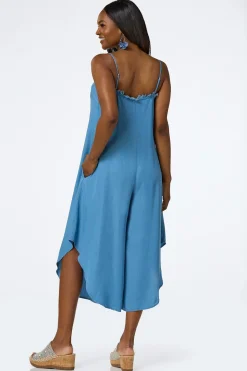 Frayed Chambray Jumpsuit