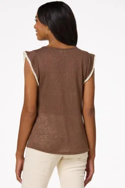 Fringe Ribbon Trim Top