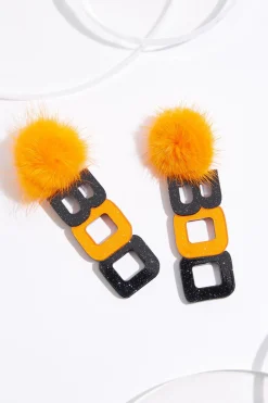 Fur Ball Boo Earrings