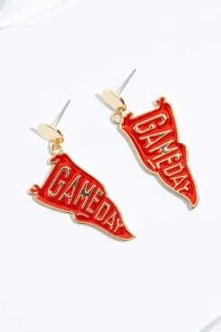 Game Day Flag Earrings
