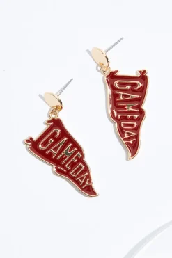 Game Day Flag Earrings