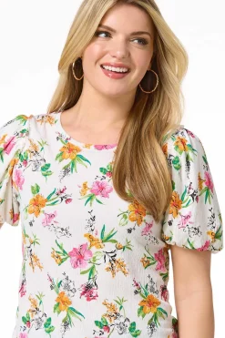 Garden Floral Puff Sleeve Top