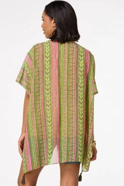Geo Border Stripe Kimono