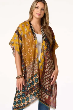 Geo Patchwork Kimono