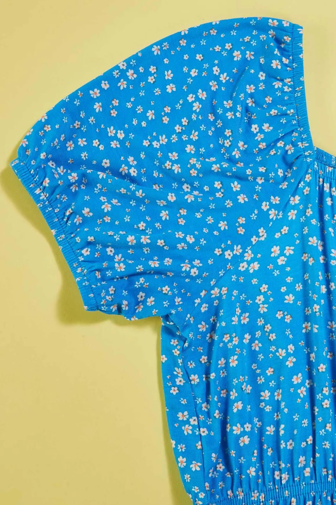 Girls Blue Floral Top