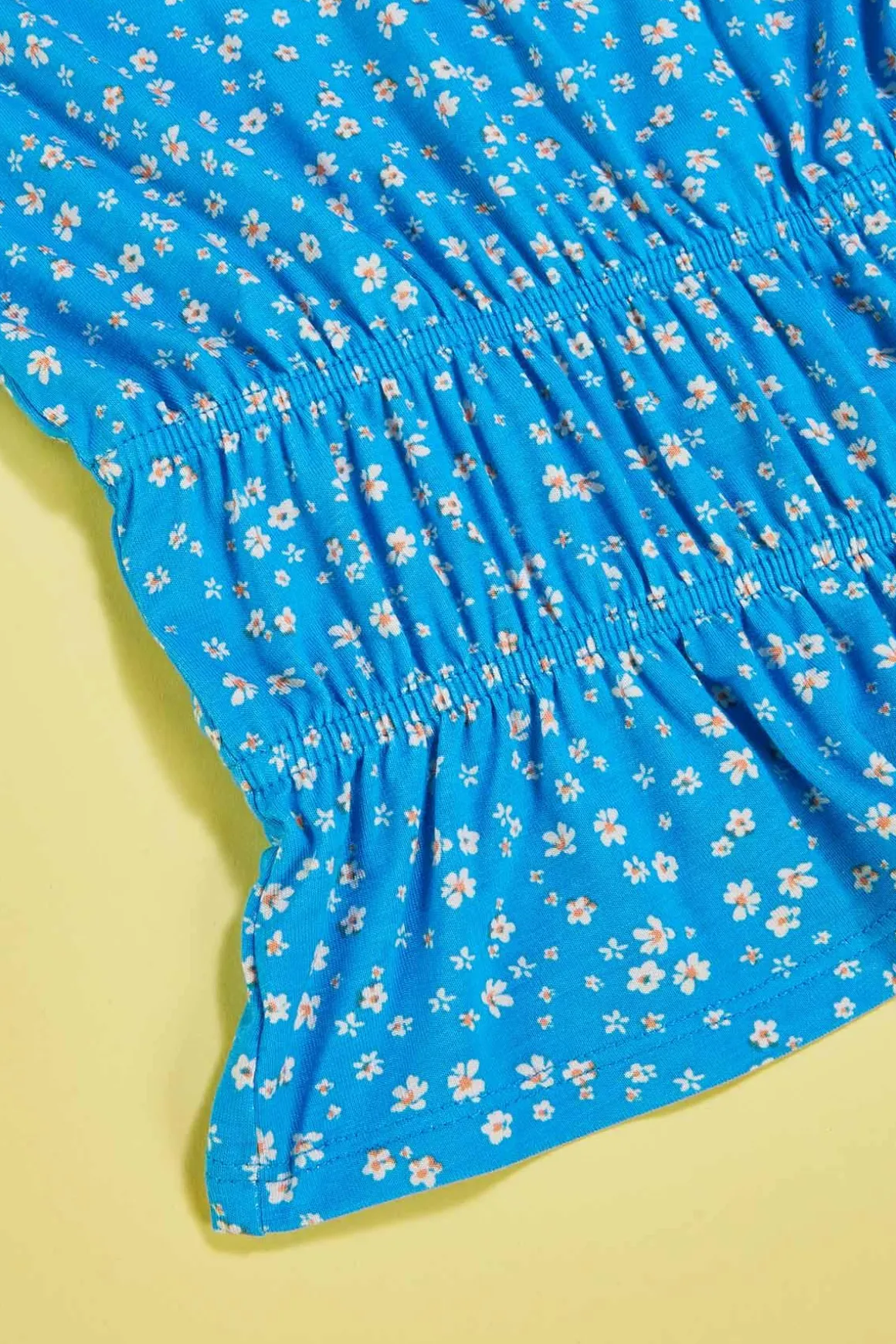 Girls Blue Floral Top