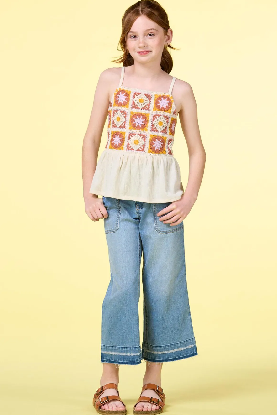 Girls Crochet Babydoll Tank
