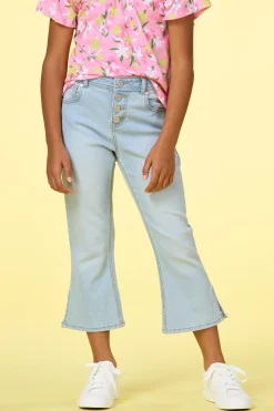 Girls Cropped Flare Jeans