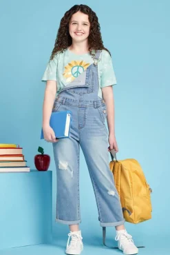Girls Denim Overalls