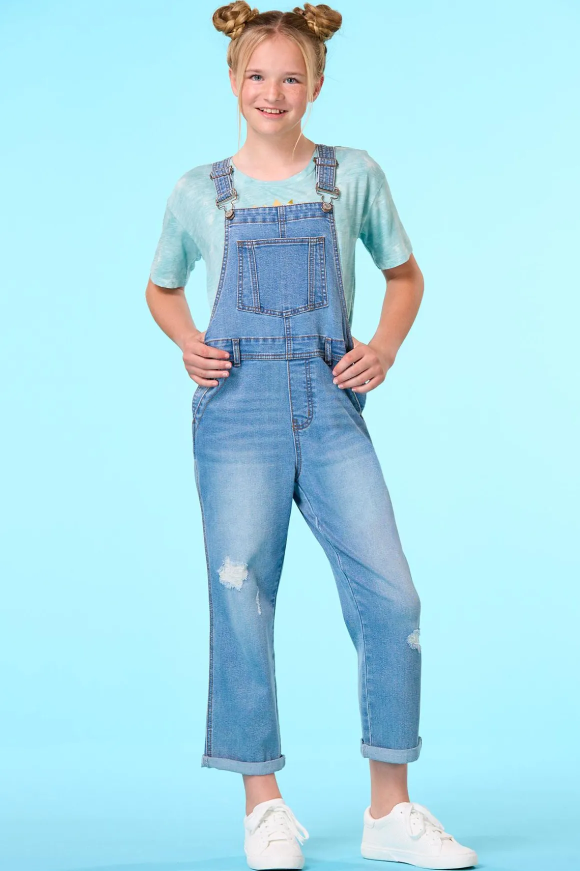 Girls Denim Overalls