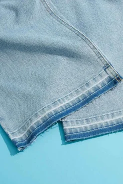Girls Distressed Wide Leg Jeans