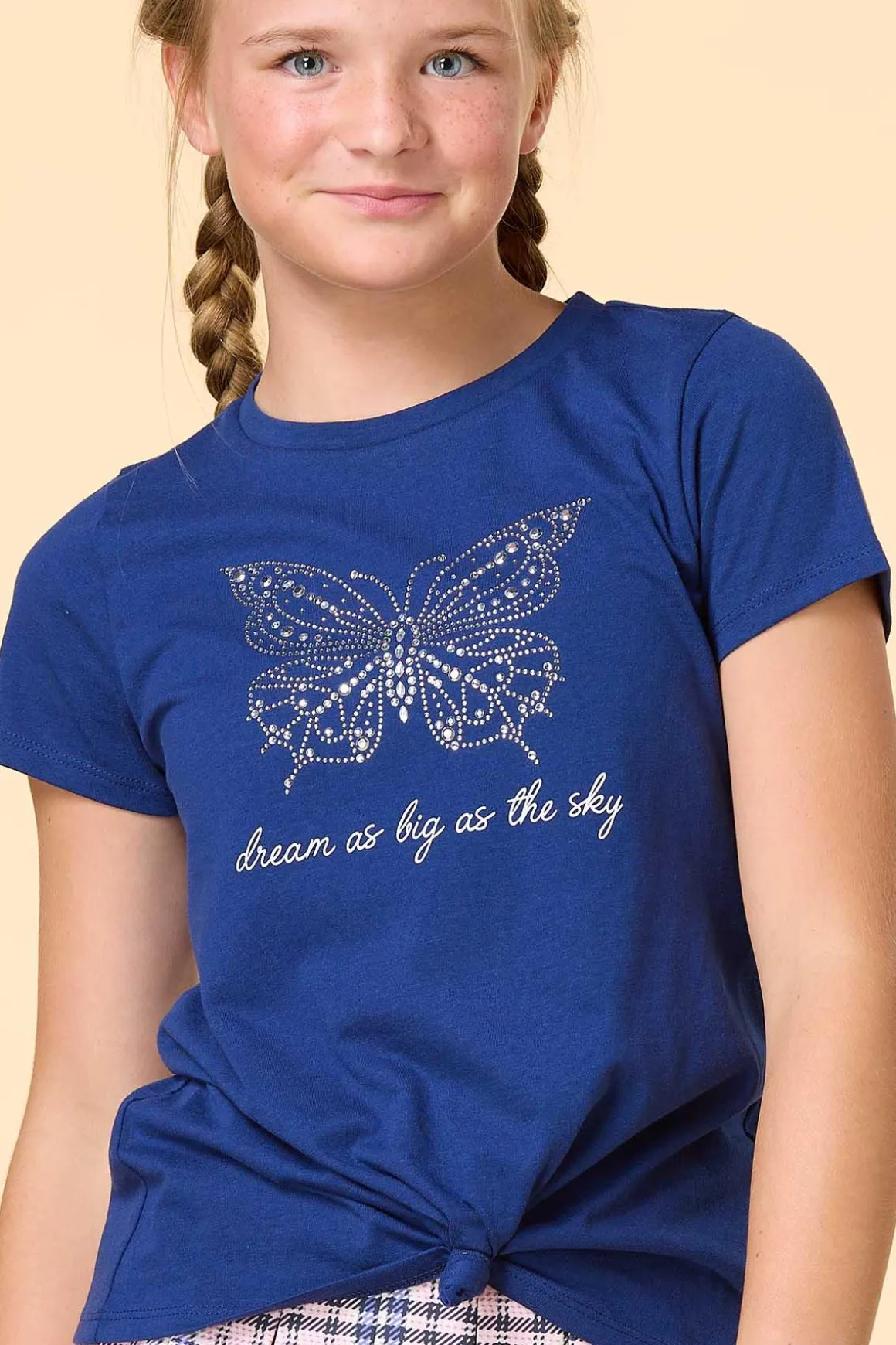 Girls Embellished Butterfly Tee