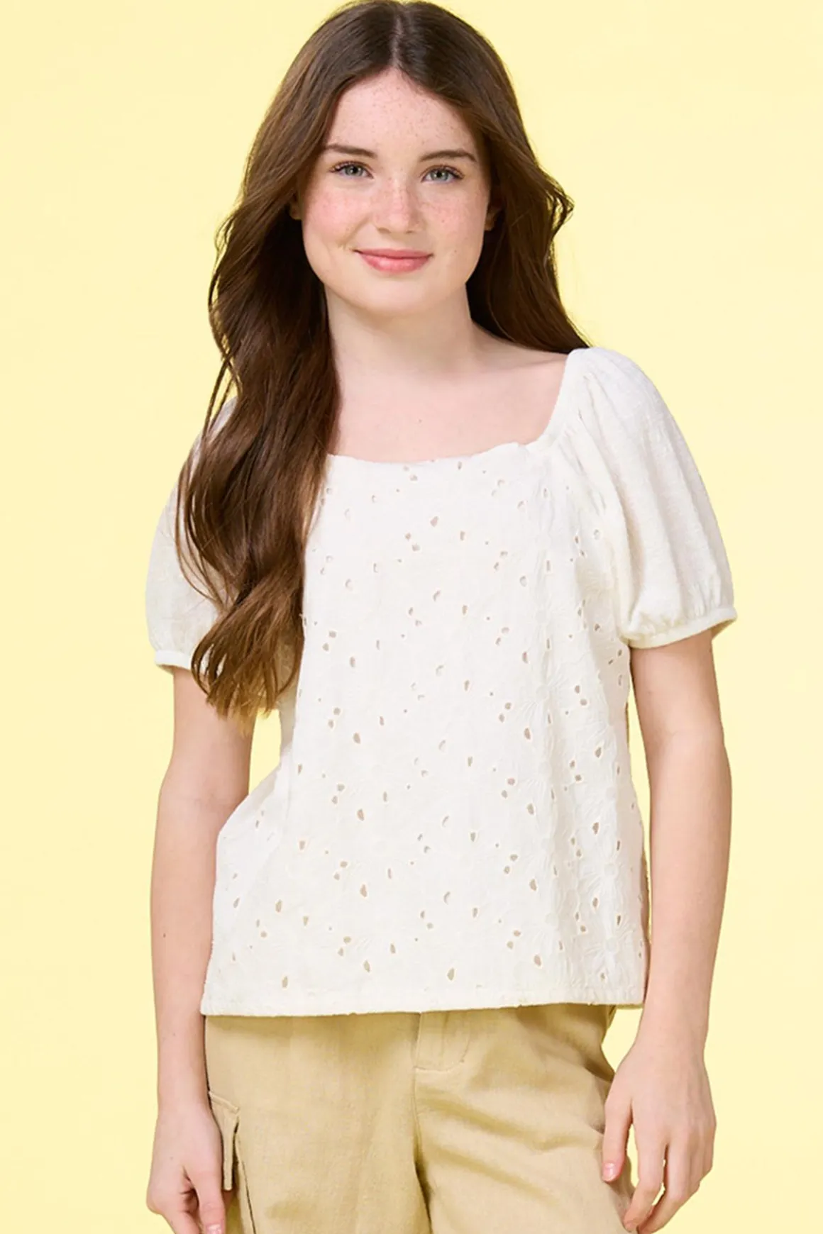 Girls Eyelet Top