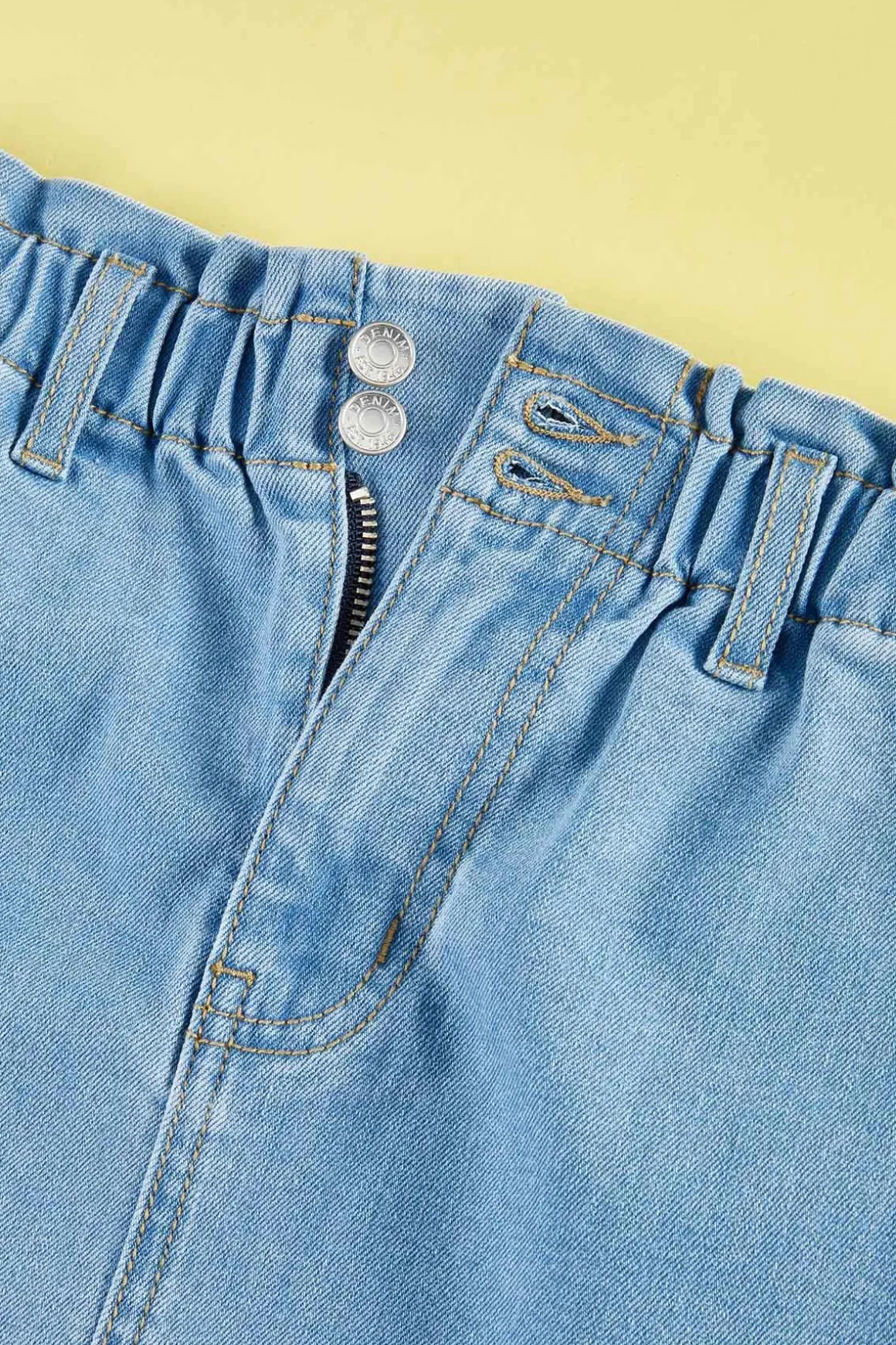 Girls Frayed Denim Skirt