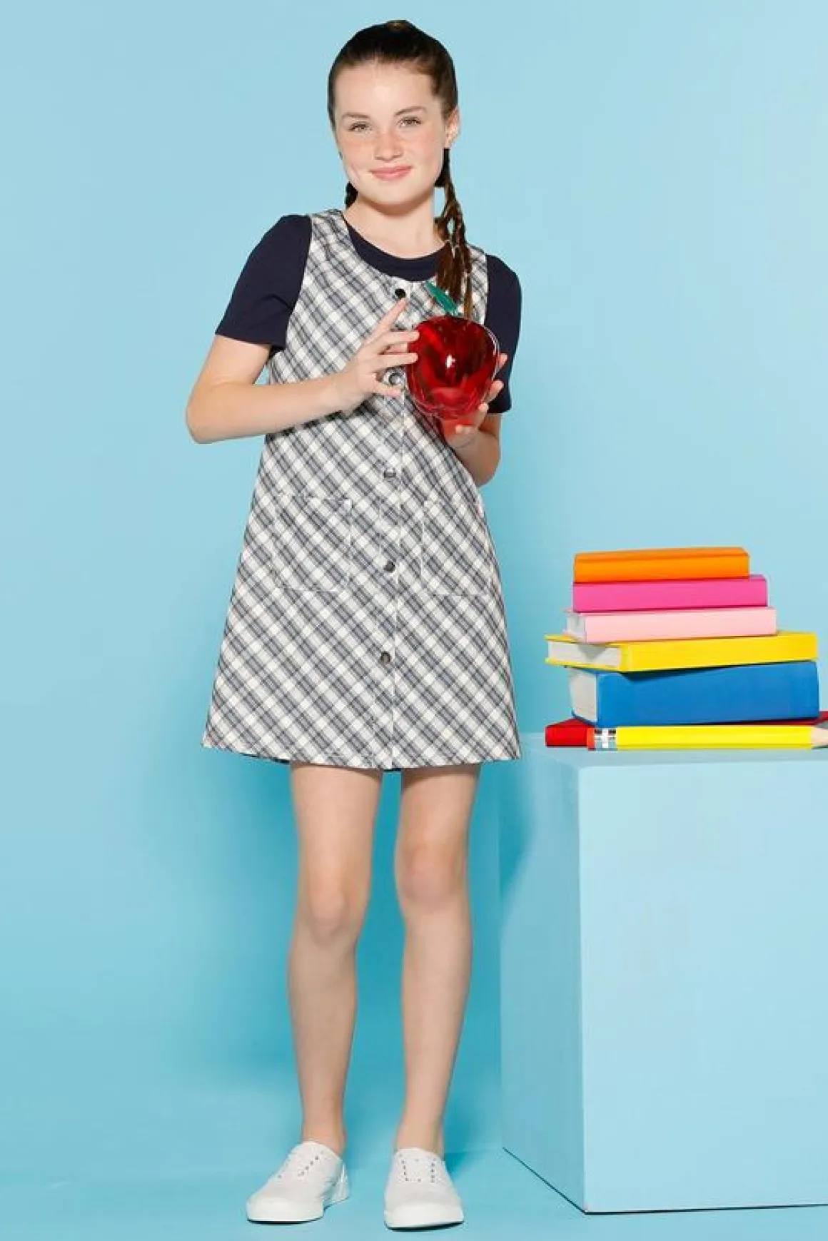 Girls Plaid Jumper
