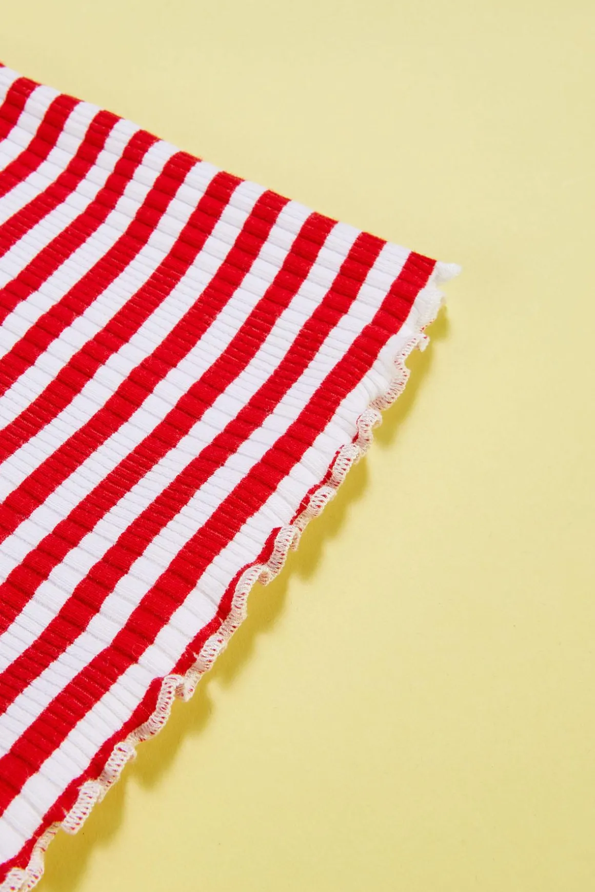 Girls Red And White Stripe Tank