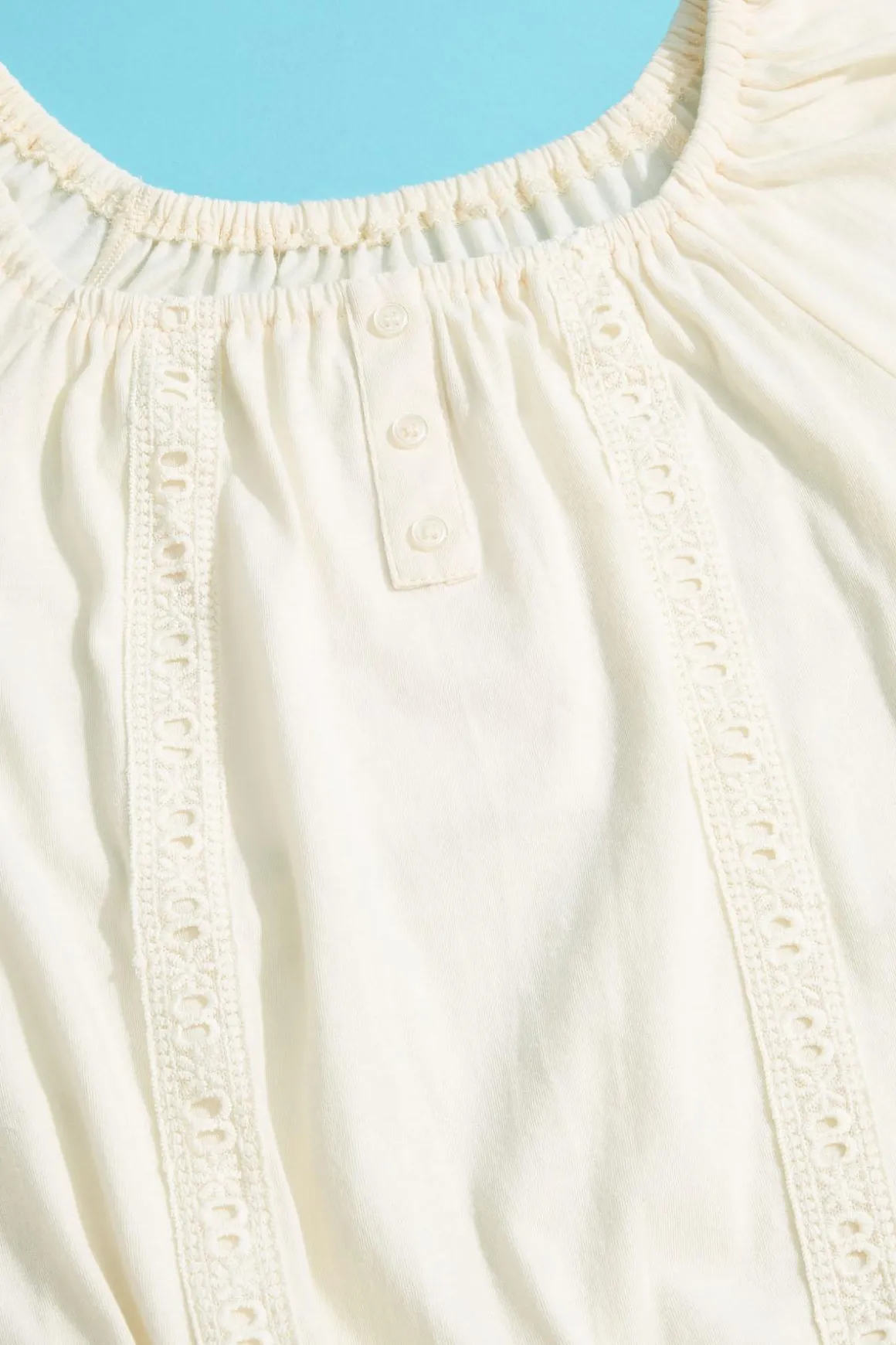 Girls Ruffled Trim Top