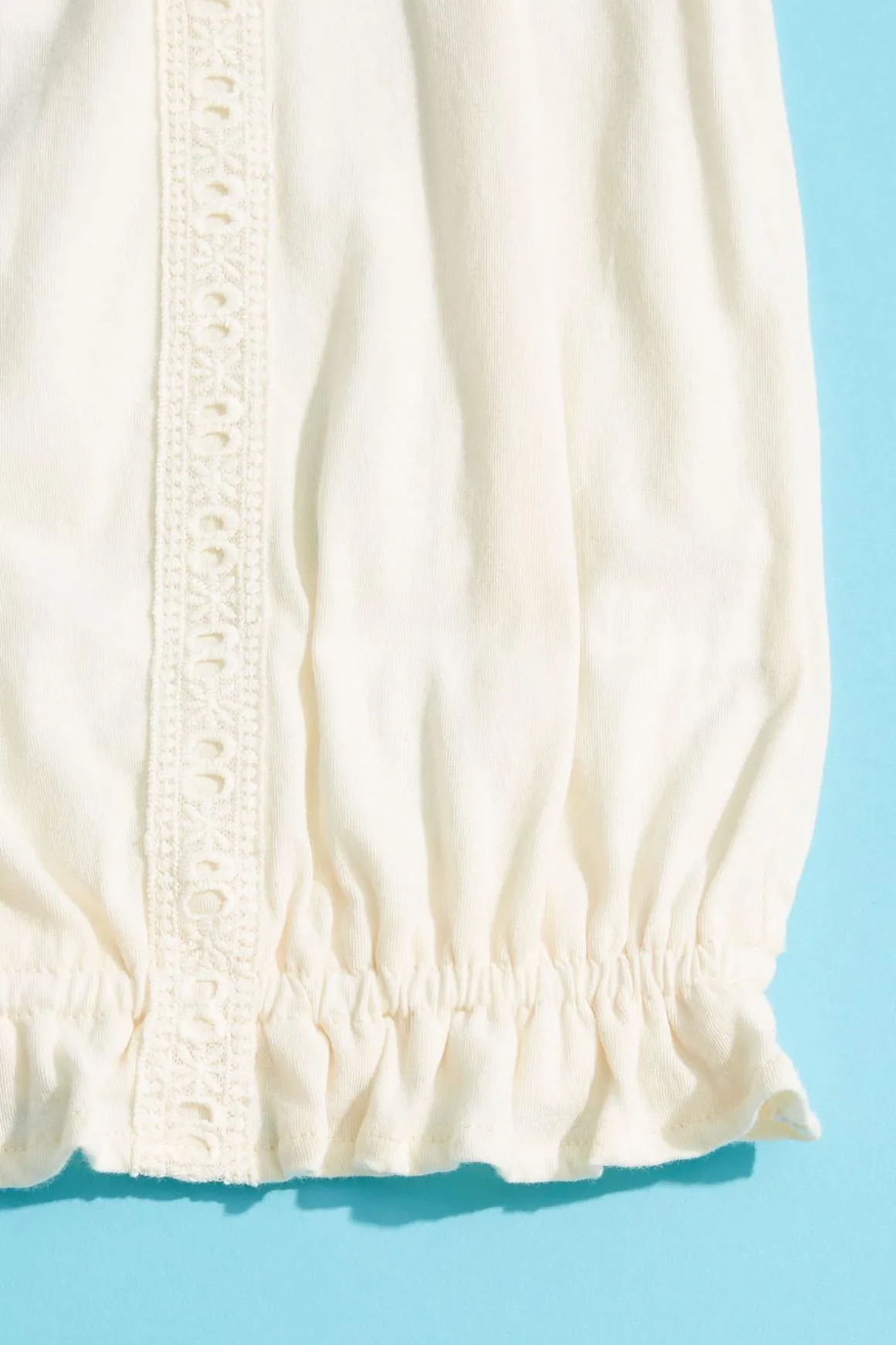 Girls Ruffled Trim Top
