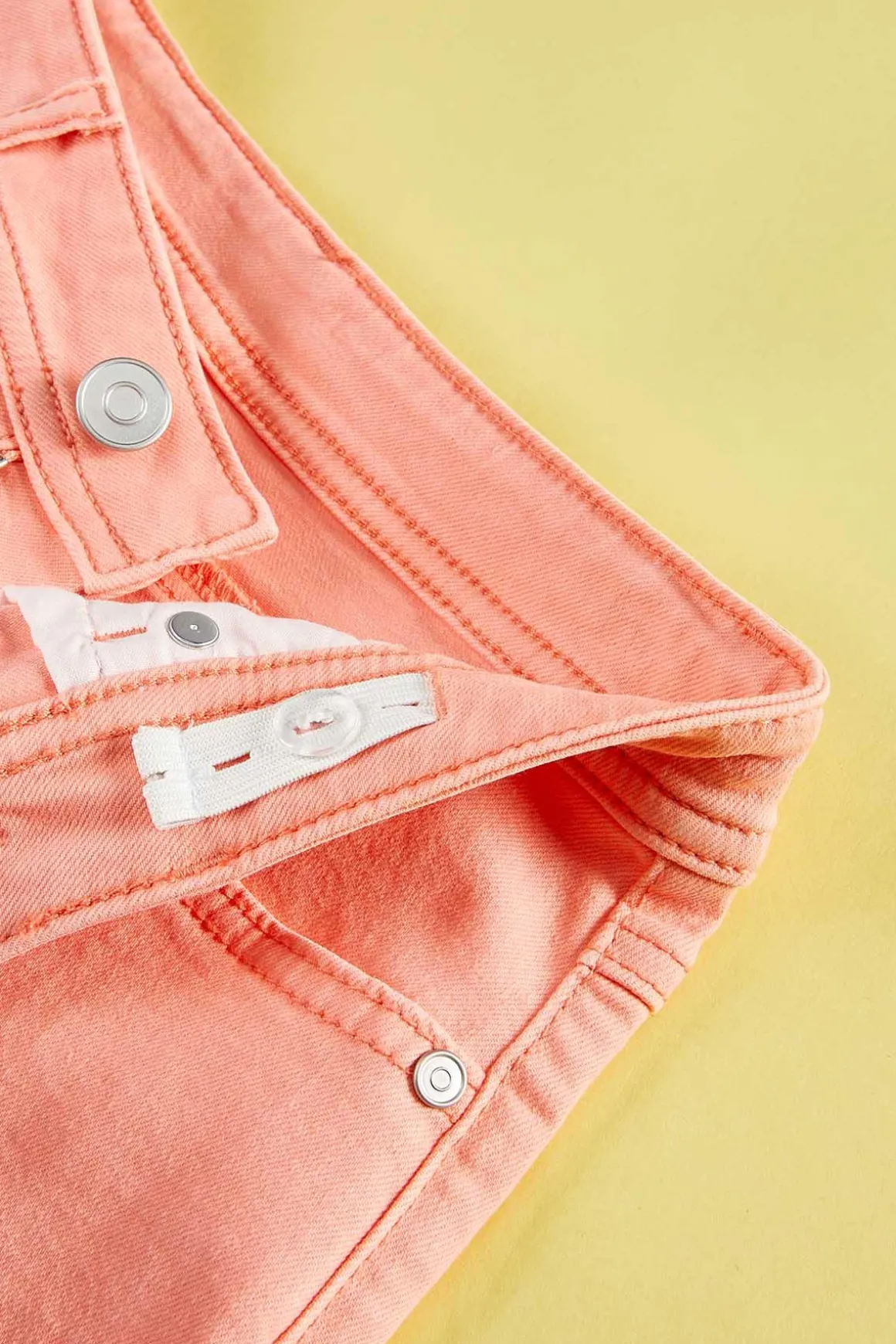 Girls Solid Rolled Hem Shorts