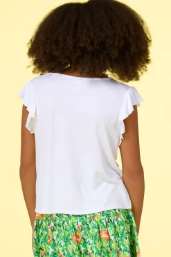 Girls Solid Ruched Top