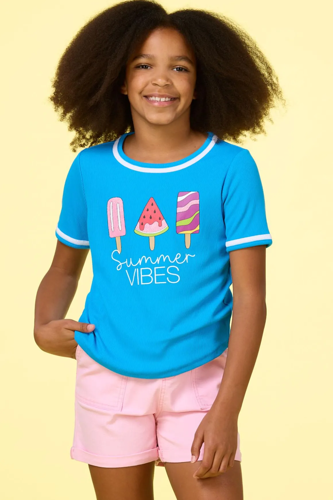 Girls Summer Vibes Tee