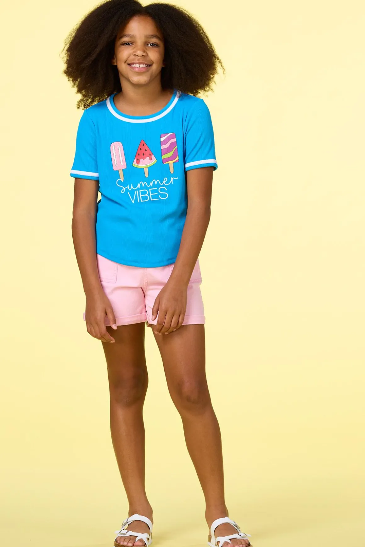 Girls Summer Vibes Tee