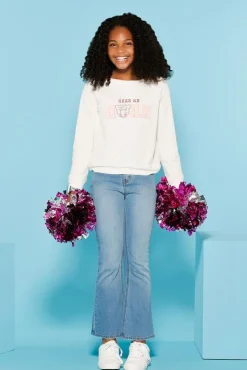 Girls Tab Waist Jeans