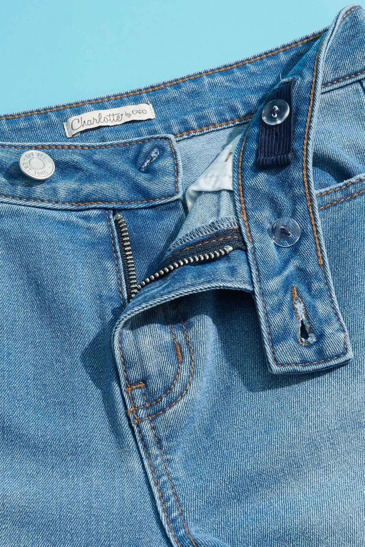 Girls Tab Waist Jeans