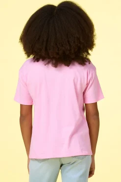 Girls Textured Flamingo Tee