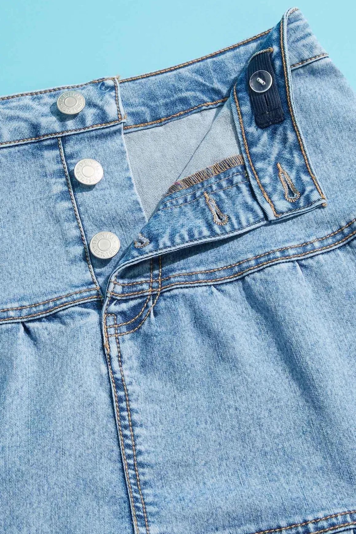 Girls Tiered Denim Skirt