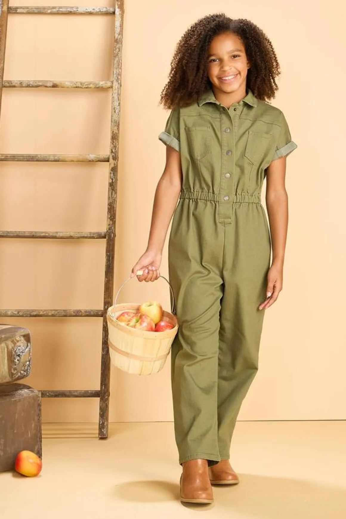 Girls Utility Jumpsuit