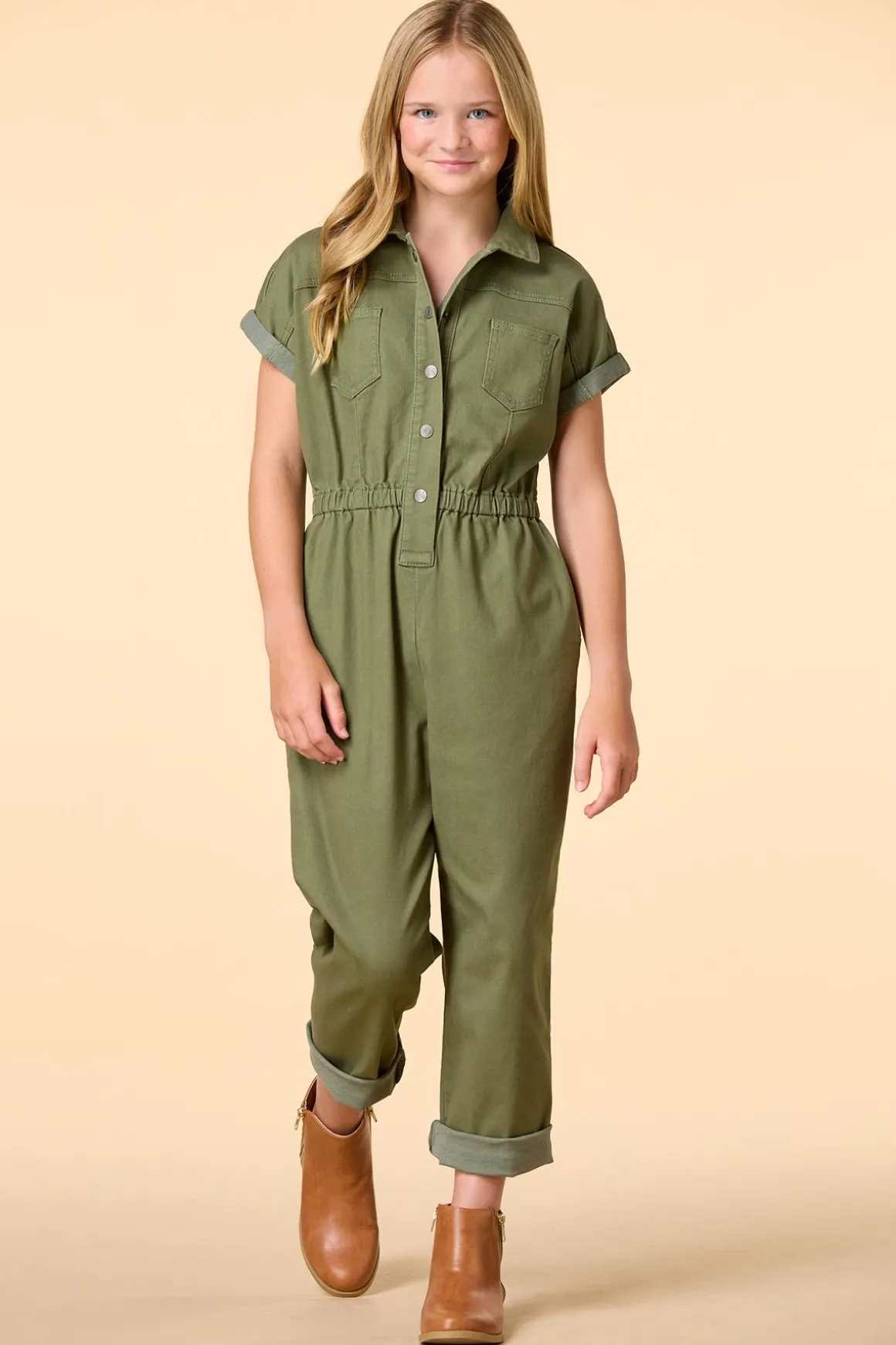 Girls Utility Jumpsuit