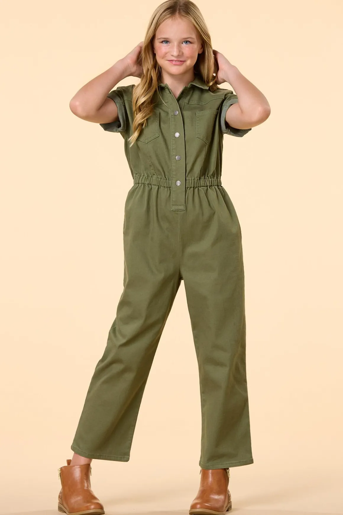 Girls Utility Jumpsuit