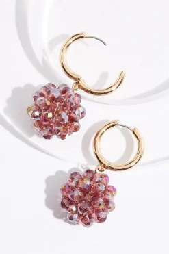 Glass Ball Cluster Dangle Earrings