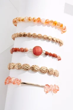 Glass Multi Stretch Bracelet Set
